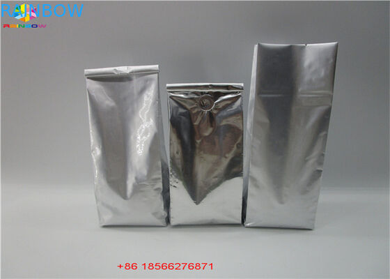 Glossy Silver Stand Up Pouch Aluminium Foil Packaging Bag Bahan Plastik Bening