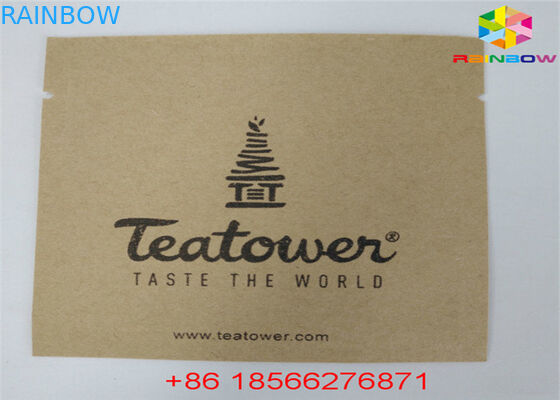 Tas Kertas Reusable Disesuaikan Makanan Pouch Stand Up Ziplock Bukti Bau Dengan Jendela