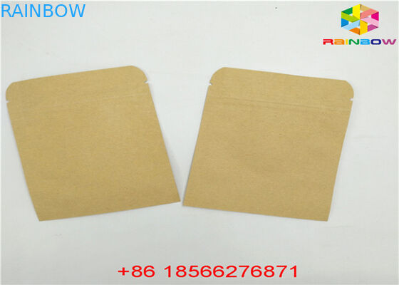 Tas Kertas Reusable Disesuaikan Makanan Pouch Stand Up Ziplock Bukti Bau Dengan Jendela