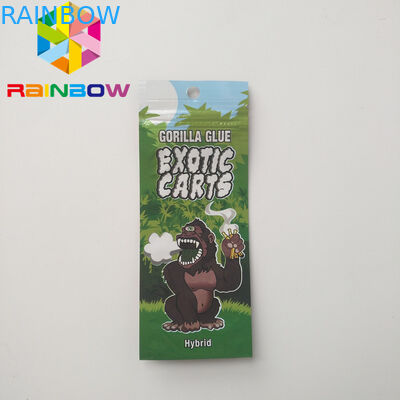 Holographic Vape Cartridge Kantung Plastik Kemasan Ziplock Cbd Troli Eksotis Minyak