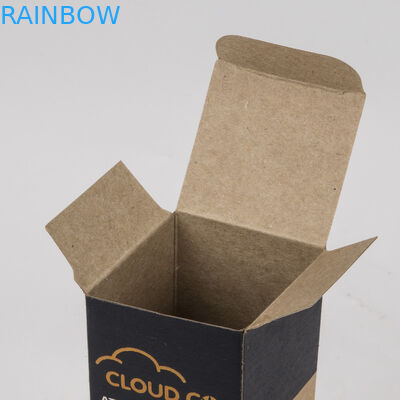 Ramah Lingkungan Kosmetik Timbul Kotak Kertas Kemasan Coklat Kertas Kraft Botol Minyak Cbd Diterapkan