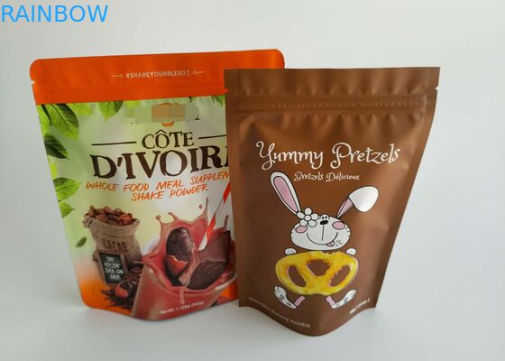 Aluminium Foil Laminated Stand Up K Bags Dried Beef Snack Packaging awet