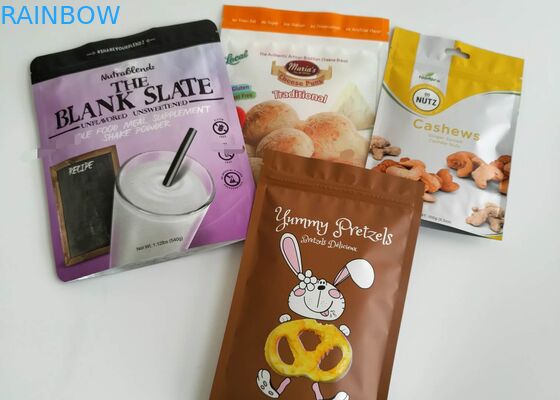 Aluminium Foil Infus Superfood Moringa Vacuum Seal Storage Bags Logo Cetak Kustom