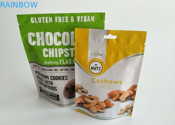 Kustom Stand Up Pouch Lezat Cookie Kemasan Sealable Plastic Bag Gravure Printing