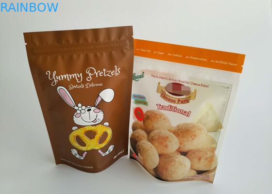 Aluminium Foil Ikan Makanan Kantong Plastik Kemasan Gravure Printing Dengan Zipper