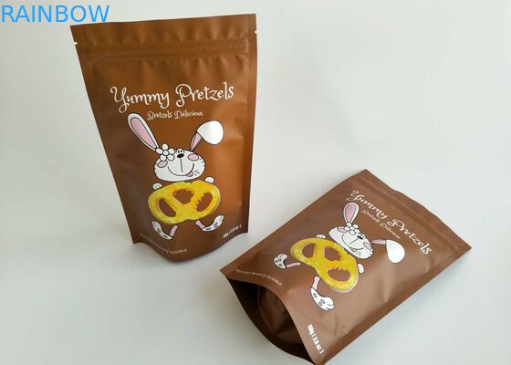 Aluminium Foil Ikan Makanan Kantong Plastik Kemasan Gravure Printing Dengan Zipper