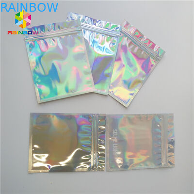 Mini Mylar Ziplock Bags, Mylar Makanan Kemasan Gerobak Eksotis Vape Cartridge Holographic