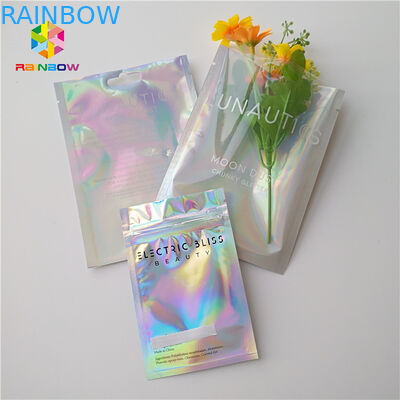 Mini Mylar Ziplock Bags, Mylar Makanan Kemasan Gerobak Eksotis Vape Cartridge Holographic