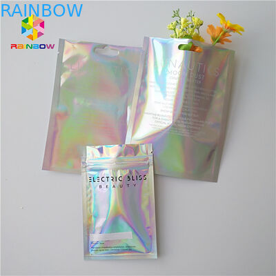 Mini Mylar Ziplock Bags, Mylar Makanan Kemasan Gerobak Eksotis Vape Cartridge Holographic