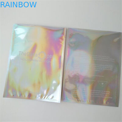 Garmen Holographic Foil Pouch Kemasan Ziplock Clear Front Untuk Sock / Underwear