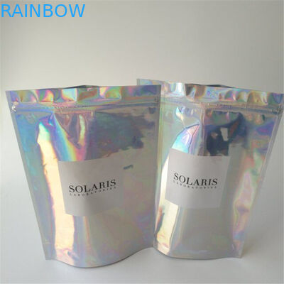 Garmen Holographic Foil Pouch Kemasan Ziplock Clear Front Untuk Sock / Underwear