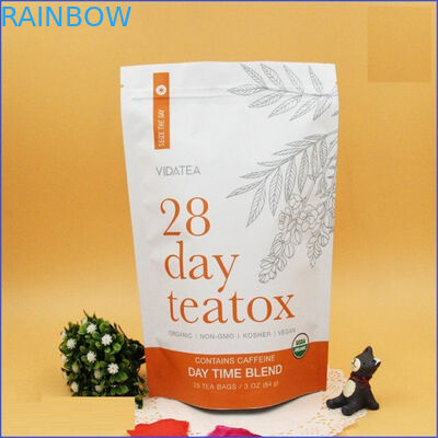 Kantong Teh Kemasan Kustom Detox Slimming Tea / Flower Leaf / Seed Bean Ziplock Bag