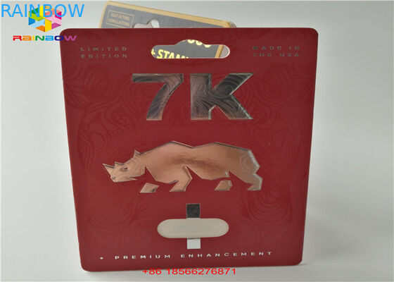 Sex Pill Blister Card Kemasan Kotak Display 3D Kapsul Kotak Kertas Dengan Lubang Ganda