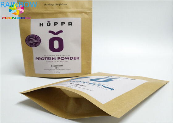 Kantong kertas Kraft yang disesuaikan, Kerajinan kacang, Gula makanan ringan, Kemasan jendela Ziplock