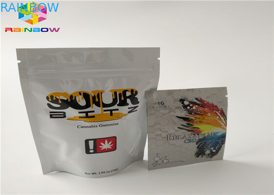 Aluminium Foil Zip Lock Kantong Plastik Kemasan Makanan Kantung Ukuran Khusus Dengan Tear Notch