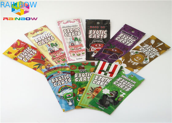 Herbal Dupa Tas Plastik Ditutup Ulang AC1003 CBD Vape Minyak Kemasan Kartrid Diterapkan