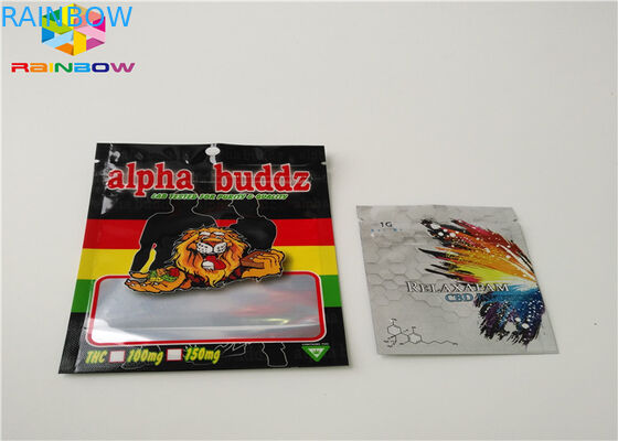 Herbal Dupa Tas Plastik Ditutup Ulang AC1003 CBD Vape Minyak Kemasan Kartrid Diterapkan