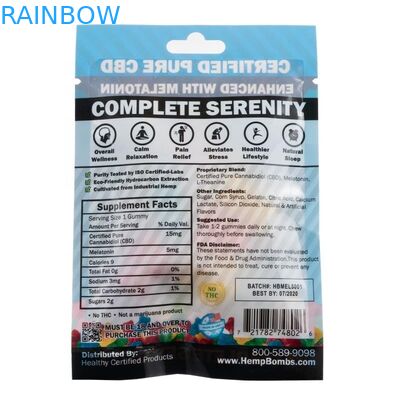 Bau Proof Herbal Incense Packaging Mylar Zip Lock Bag dengan Gravure Printing dan ukuran yang dapat disesuaikan