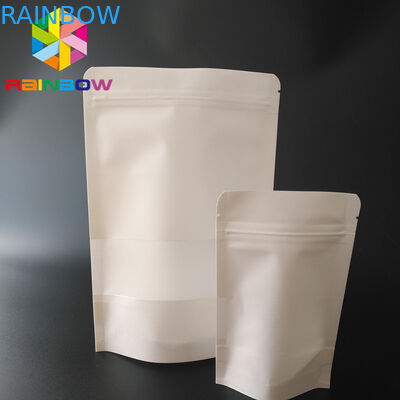 White Kraft Paper Cookies Bags Packaging, Kemasan Foil Bag Matte Surface Finish