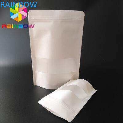 White Kraft Paper Cookies Bags Packaging, Kemasan Foil Bag Matte Surface Finish