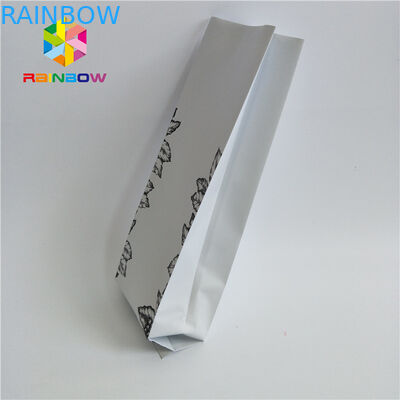 Kraft Paper Side Gusset Stand Up Coffee Kantong, Disegel Kantong Plastik Cetak Kustom