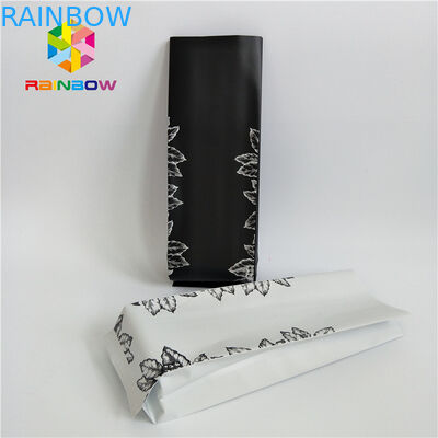 Kraft Paper Side Gusset Stand Up Coffee Kantong, Disegel Kantong Plastik Cetak Kustom