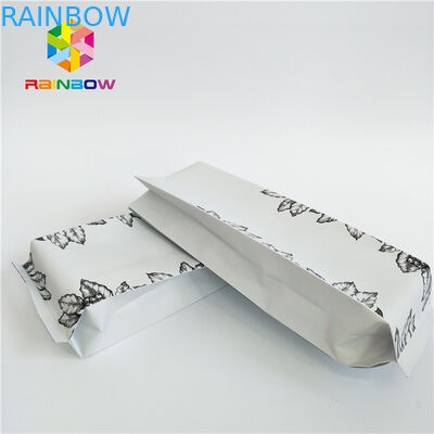 Kraft Paper Side Gusset Stand Up Coffee Kantong, Disegel Kantong Plastik Cetak Kustom