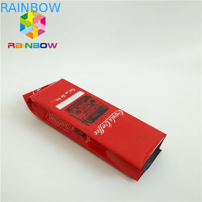 Kraft Paper Side Gusset Stand Up Coffee Kantong, Disegel Kantong Plastik Cetak Kustom