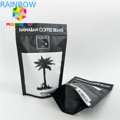 Kantong Teh Kacang Bubuk Plastik Kemasan Aluminium Foil Cetak Kustom Dengan Katup