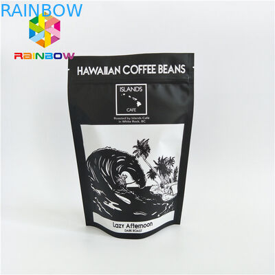 Kantong Teh Kacang Bubuk Plastik Kemasan Aluminium Foil Cetak Kustom Dengan Katup