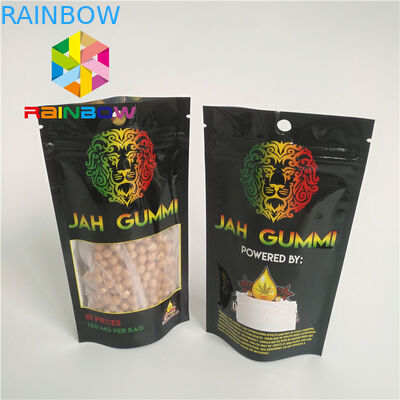 Dicetak Foil Mylar Ziplock Stand Up Kantung Mmj Weed Cannabis Packaging