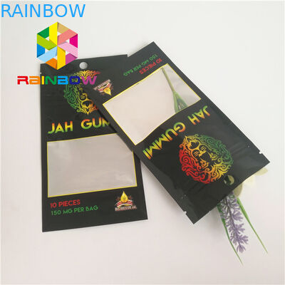 Dicetak Foil Mylar Ziplock Stand Up Kantung Mmj Weed Cannabis Packaging
