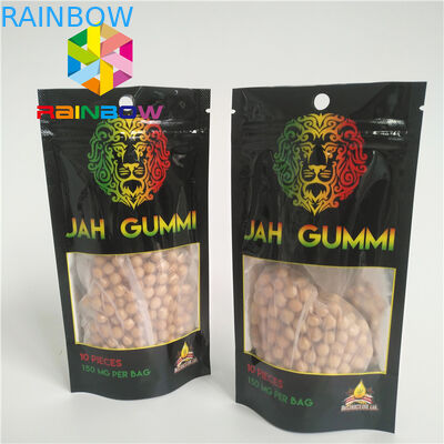 Dicetak Foil Mylar Ziplock Stand Up Kantung Mmj Weed Cannabis Packaging