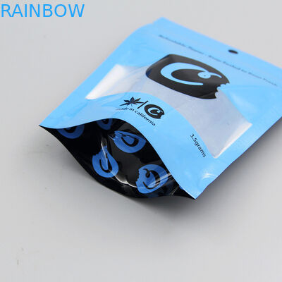 Kustom Herbal Dupa Kemasan 3.5g Cookies Bag Mylar Child Proof Dengan Clear Window