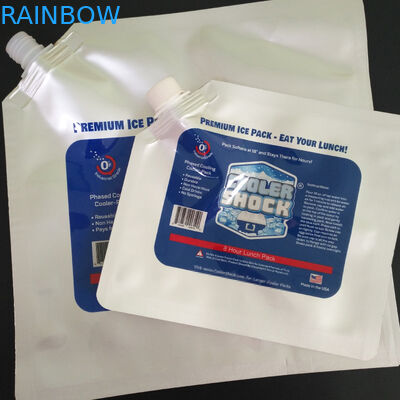 Shock Ice Spout Pouch Kemasan Tas Aluminium Foil Cooler Disesuaikan Untuk Makanan Beku