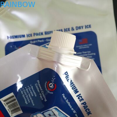 Shock Ice Spout Pouch Kemasan Tas Aluminium Foil Cooler Disesuaikan Untuk Makanan Beku