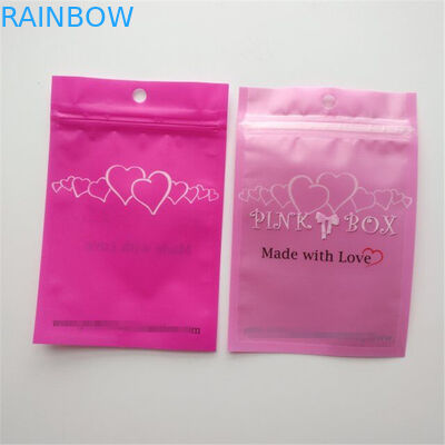 Tas Kemasan Kosmetik yang Dapat Dipulihkan Kembali Pink Eyelash Earrings Kalung Jewelry Zipper Pouch