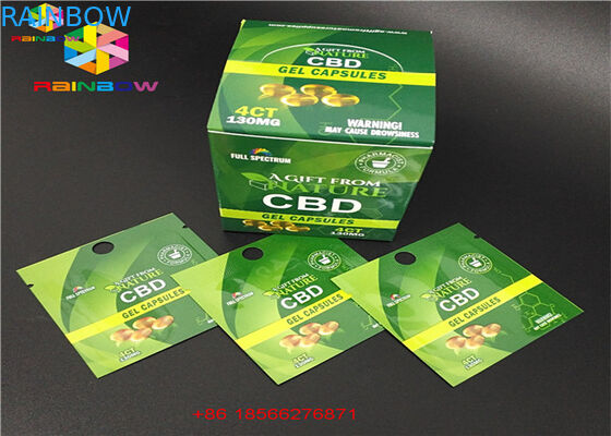 CBD GUMMIES kemasan kantong plastik dengan jendela aluminium sachet dilaminasi tas panas segel kantong zip makanan polybag