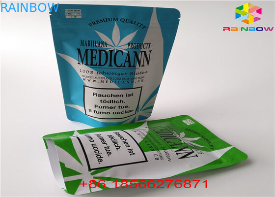 Anak Bukti Ritsleting Aluminium Foil Stand Up Pouch CBD / Cartridge Packingfor Gula Bubuk