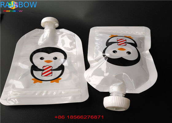 FDA / SGS Spout Bags Kemasan Aluminium Foil Stand Up Bags Untuk Makanan Cair / Minuman