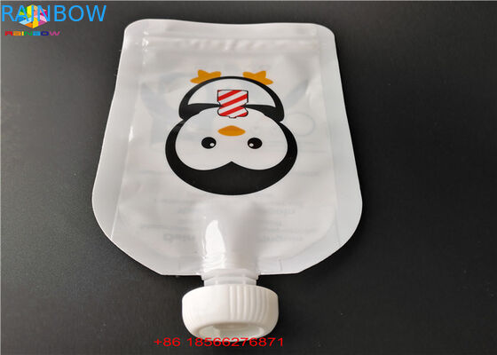 FDA / SGS Spout Bags Kemasan Aluminium Foil Stand Up Bags Untuk Makanan Cair / Minuman