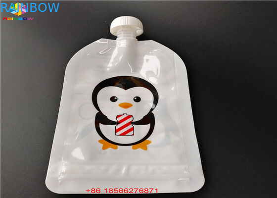 FDA / SGS Spout Bags Kemasan Aluminium Foil Stand Up Bags Untuk Makanan Cair / Minuman