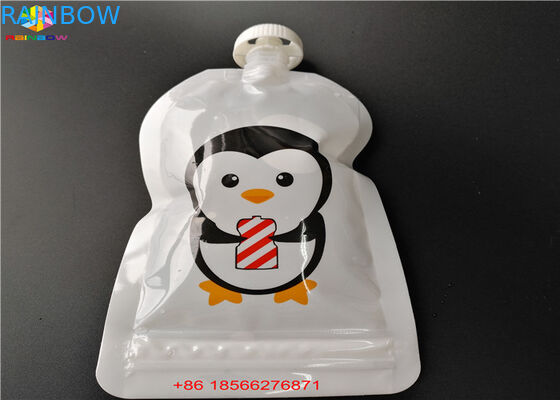 FDA / SGS Spout Bags Kemasan Aluminium Foil Stand Up Bags Untuk Makanan Cair / Minuman