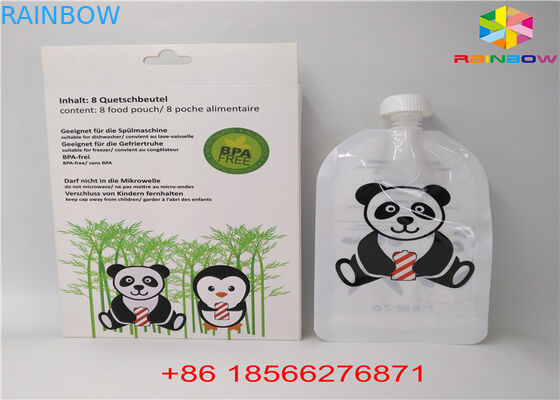 FDA / SGS Spout Bags Kemasan Aluminium Foil Stand Up Bags Untuk Makanan Cair / Minuman