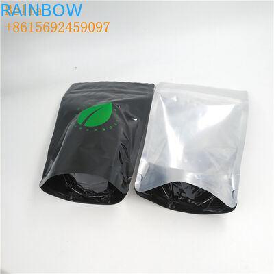 Kantong Teh Plastik Holographic Kemasan Kantong Kopi Eco Food Dengan Satu Sisi Jelas