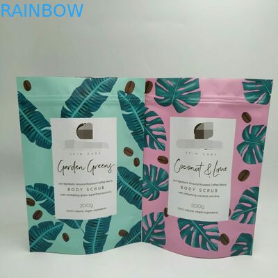 Kantong Teh Plastik Holographic Kemasan Kantong Kopi Eco Food Dengan Satu Sisi Jelas