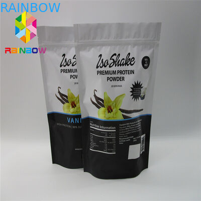 Kantong Plastik Daur Ulang Kemasan Aluminium Foil Tea Food Ziplock Bag Untuk Protein Powder