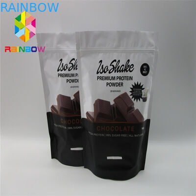 Kantong Plastik Daur Ulang Kemasan Aluminium Foil Tea Food Ziplock Bag Untuk Protein Powder