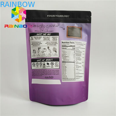 Kantong Plastik Daur Ulang Kemasan Aluminium Foil Tea Food Ziplock Bag Untuk Protein Powder