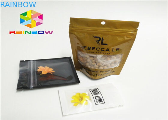 Glossy / Efek Matte Kantong Plastik Kemasan Segel Tiga Sisi Untuk Dupa Herbal